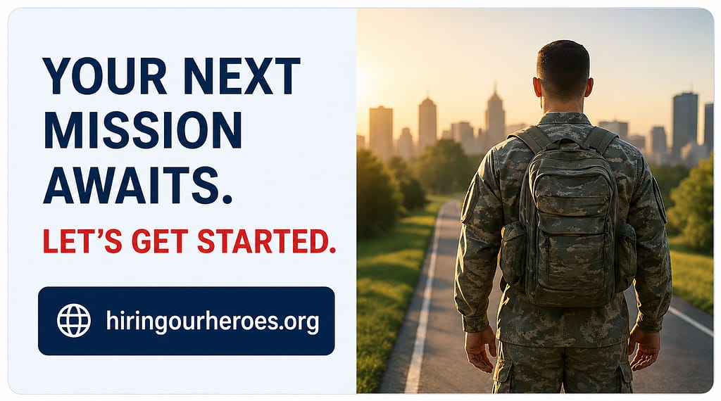 Veteran transitioning to civilian career with Hiring Our Heroes program support