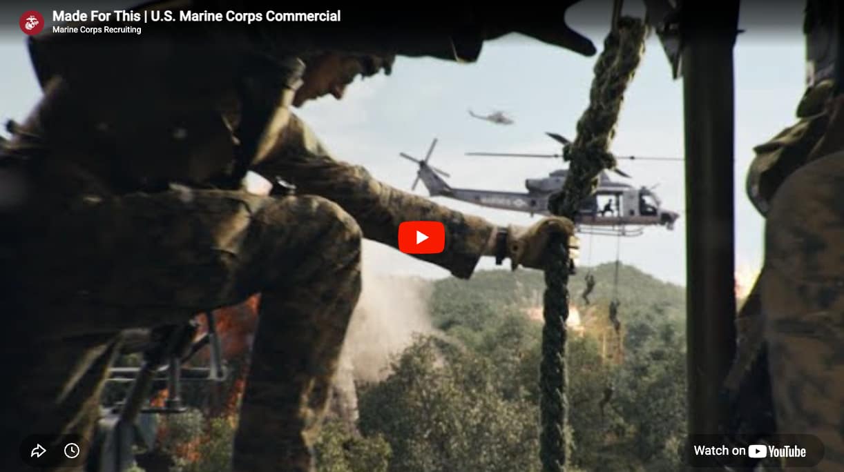 Made for this US Marine Corps Commercial